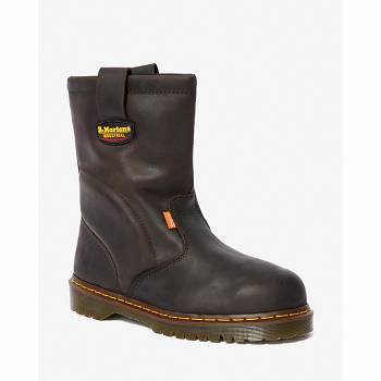 Dr Martens 2295 Extra Wide Met Guard Kožené - Hnede Pracovne Cizmy Panske, D059SK